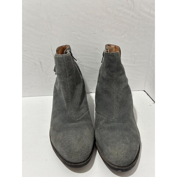 Vionic Naomi booties women’s Gray Suede Snake Print Ankle heels Buckle 8.5 - Picture 2 of 7